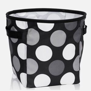 NWT Thirty-One 31 Mini Storage Bin Got Dots Black Gray